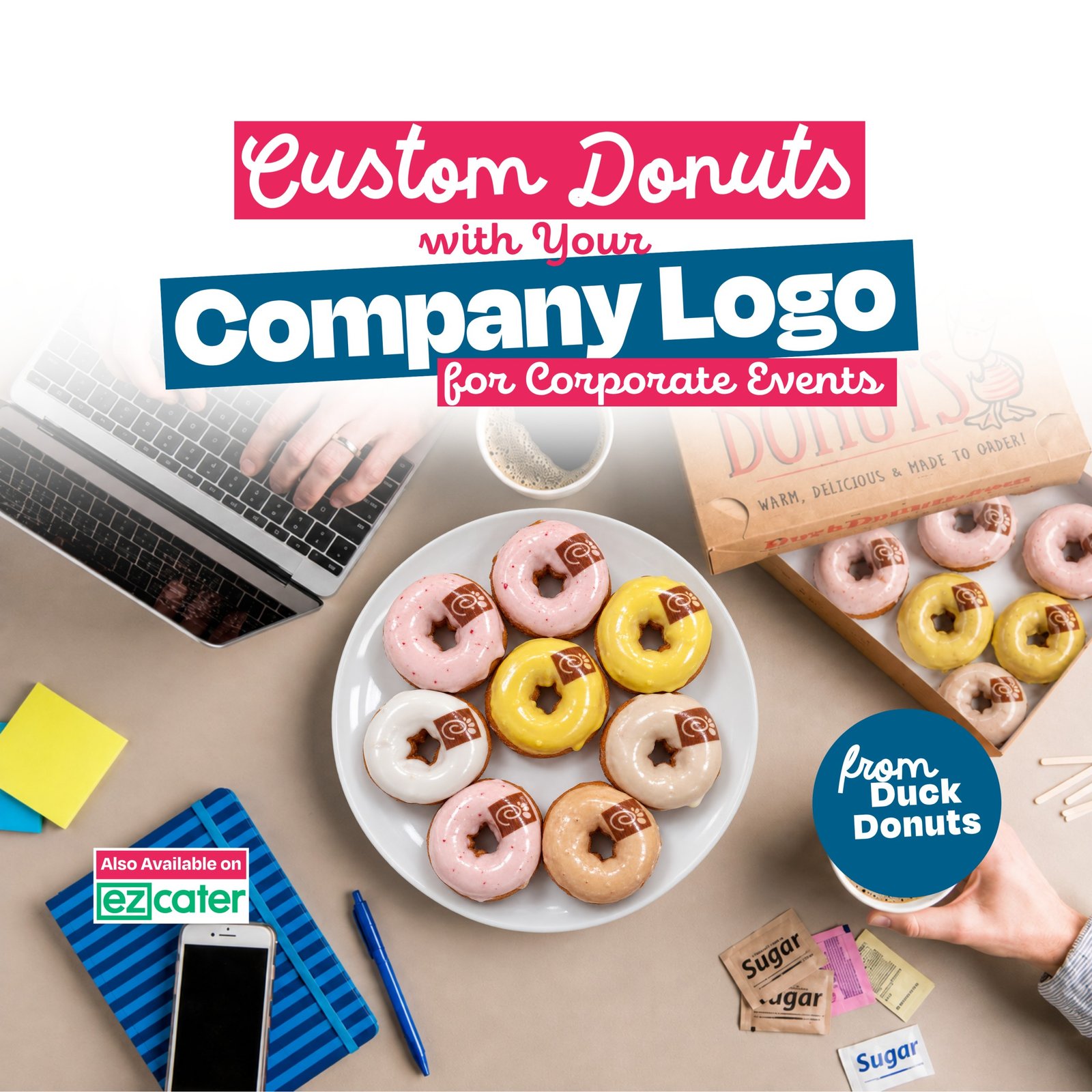 Custom Donuts with Your Company Logo for Corporate Events